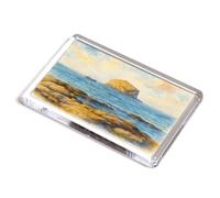 FRIDGE MAGNET - North Berwick. The Bass Rock (b) - Vintage Art Style