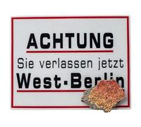 Fridge Magnet Original Berlin Wall Stone with Certificate of Authenticity | Handmade in Berlin