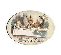 Fridge Magnet (Oval 65 x 90 mm) - Alice's Adventures in Wonderland (It's Always Tea Time)