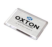 FRIDGE MAGNET - Oxton, Scottish Borders, Scotland - Lat/Long NT4953