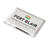 FRIDGE MAGNET - Port Blair - Andaman and Nicobar Islands - India - Lat/Long