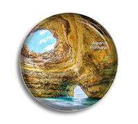 Fridge Magnet Portugal Algarve Benagil Caves Glass Magnets for Refrigerator Souvenirs Cute Crystal Magnet Decor for Whiteboard Office Home Gift