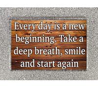 Fridge Magnet Positive Thoughts - EVERY DAY IS A NEW BEGINNING - Novelty Gift Present