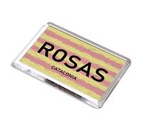 FRIDGE MAGNET - Rosas - Catalonia, Spain - Catalan Flag