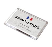 FRIDGE MAGNET - Saint-Louis - Grand Est - France - Lat/Long