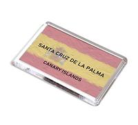 FRIDGE MAGNET - Santa Cruz de la Palma - Canary Islands - Spain Flag
