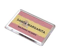 FRIDGE MAGNET - Santa Margarita - Balearic Islands - Spain Flag