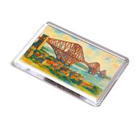 FRIDGE MAGNET - The Forth Bridge (d) - Vintage Art Style