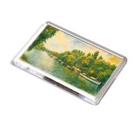 FRIDGE MAGNET - The River & Eel Pie Island, Twickenham - Vintage Art Style