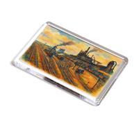FRIDGE MAGNET - The Works from the Bridge (a), Corby - Vintage Art Style