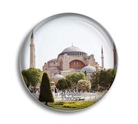Fridge Magnet Turkey Hagia Sophia Church Istanbul Glass Magnets for Refrigerator Souvenirs Cute Crystal Magnet Decor for Whiteboard Office Home Gift