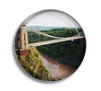 Fridge Magnet UK England The Clifton Suspension Bridge Bristol Glass Magnets for Refrigerator Souvenirs Cute Crystal Magnet Decor for Whiteboard Office Home Gift