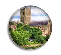 Fridge Magnet UK England Worcester Cathedral Glass Magnets for Refrigerator Souvenirs Cute Crystal Magnet Decor for Whiteboard Office Home Gift