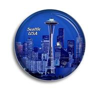 Fridge Magnet USA America Space Needle Seattle Glass Magnets for Refrigerator Souvenirs Cute Crystal Magnet Decor for Whiteboard Office Home Gift
