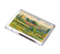 FRIDGE MAGNET - Village from Hall, Hunmanby - Vintage Art Style