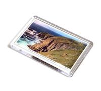 FRIDGE MAGNET - Vintage Cornwall - Lands End, Showing First and Last House (b)