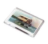 FRIDGE MAGNET - Vintage Devon - Burgh Island Ferry (Sea Tractor) Bigbury-on-Sea (b)