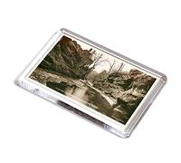 FRIDGE MAGNET - Vintage Scotland - Glen and Old Bridge, Rosslyn Castle, Roslin