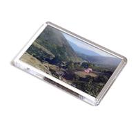 FRIDGE MAGNET - Vintage Shropshire - Church Stretton from Carding Mill Valley (b)