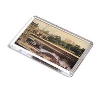 FRIDGE MAGNET - Vintage Yorkshire - York. Castle from River (b)