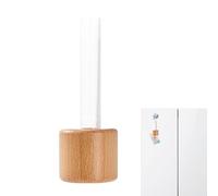 Fridge Magnet Wood Vase - Wooden Vase For Refrigerator | Test Tube Vase Fridge Magnet | Magnetic Wooden Stand Flower Pots | Transparent Tube Vase Plant Holder Magnetic Fridge Flower Pot For Home