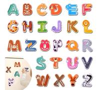Fridge Magnetic Letters for Kids, Large Alphabet Fridge Magnets Include 26 Uppercase ABC Magnetic Animals Colorful Animal Shape, Alphabet Toys for Kids Preschool Learning Educational Spelling