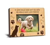 Fridge Magnetic Memorial Picture Frames for Dog Mom Pet Lover Remembrance Memorial Gift for Loss of Dog Refrigerator Decor If love Could Have Kept You Here Wooden Photo Frames 2.5x3.5 Photos - YT0232