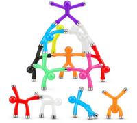 Fridge Magnetic Men, 10 Pcs Magnetic People Toys, Colorful Flexible Rubber Magnets for Kids All Age Fidget Travel Toys Fridge Magnets for Refrigerator, Door, Office, Classroom Decor,Whiteboard