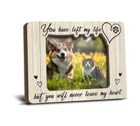 Fridge Magnetic Picture Frames for Cat Pet Lover Remembrance Memorial Gift for Loss of Cat Refrigerator Decor The Best Angels Have Wings And Whiskers Wooden Photo Frames 2.5x3.5 Photos - YT0237