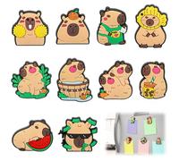Fridge Magnets, 10 Pack Cute Lovely Capybara DIY Magnets for Refrigerator, Locker, Whiteboard Small Tiny Magnet But Strong Home Office Kitchen Aids for Fixing Photo, Notes, To Do List on Fridge