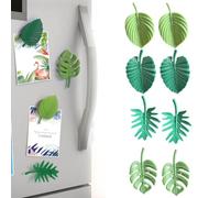Fridge Magnets, 8Pcs, Monstera Plant Fridge Magnets, Tropical Leaves Refrigerator Magnets, 3D Plant Fridge Magnets, Personalised Fridge Magnet,for Fridge Locker Kitchen Home Office Decoration