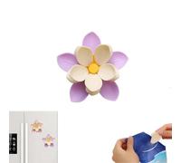 Fridge Magnets Food Bag Clips,Cute 3D Lotus Flower Shaped Sealing Clips for Food Storage,Small Portable Reusable Chip Snack Bag Clip for Kitchen, Home & Office Decor
