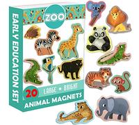 Fridge Magnets for Kids MAGDUM Zoo Animal Magnets - 20 Large Kids Fridge Magnets - Fridge Magnets for Toddlers - Magnetic Animals Magnets Toys - Toddler Magnet Toys - Baby Preschool Toys Magnetic Toys