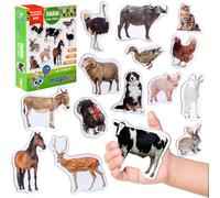 Fridge Magnets for Kids - Realistic Farm Animals (16 PCS) - Large Magnets for Toddlers - Educational Toy for Preschoolers - Montessori Learning Toys - Magnetic Play Set - Gift for Kids - Magdum