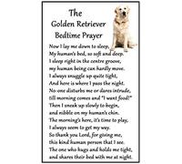 Fridge Magnets Golden Retriever Dog Gift - Bedtime Prayer - Large Fun flexible size 16cms x 10 cms (approx. 6" x4")