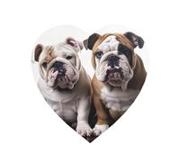 Fridge Magnets Heavy Duty Strong Magnets Mini Cute Refrigerator Magnet Novelty Fridge Sticker Magnetic Two Cute Bulldog Dogs Decorative Magnet for Whiteboard Cabinet Locker Kitchen