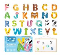 Fridge Magnets Letters - Magnetic Letters, Magnetic Capital Letters | Colorful Educational Learning Tool, Cute Animal Alphabet Magnets for Refrigerator, Whiteboard