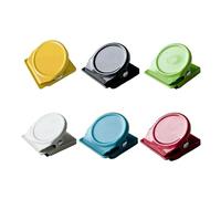 Fridge Magnets,Magnetic clips,white board magnets,6pcs Magnetic Clips for Whiteboard & Fridge - Multicolor Office/Home Organizer with Strong Magnets (3.5x3cm)