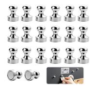 Fridge Magnets, Mini Neodymium Magnets 11 X 16 mm Strong Whiteboard Magnet Silver Magnetic Push Pins for Crafts Photo Map DIY Home Office and School 20 Pack