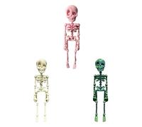 Fridge Magnets Skeleton Refrigerator Magnets 3D Printed Funny Skeleton Fridge Magnet for Metal Cabinets Poseable Skull Fridge Magnets Skull Magnetic Decor for Halloween Refrigerator Locker (D)