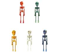Fridge Magnets Skeleton Refrigerator Magnets 3D Printed Funny Skeleton Fridge Magnet for Metal Cabinets Poseable Skull Fridge Magnets Skull Magnetic Decor for Halloween Refrigerator Locker (B)