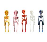 Fridge Magnets Skeleton Refrigerator Magnets 3D Printed Funny Skeleton Fridge Magnet for Metal Cabinets Poseable Skull Fridge Magnets Skull Magnetic Decor for Halloween Refrigerator Locker (A)