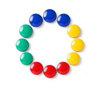 Fridge Magnets Strong Magnetic Buttons for Refrigerator Whiteboard Office Kitchen | Small Powerful Neodymium Magnets for Notes Photos Crafts Bulletin Board 12Pcs