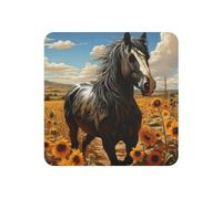 Fridge Magnets Waterproof Heavy Duty Small Magnets for Fridge Dark horse under the sunflowers Refrigerator Magnets Mini Round Cute Decorative Magnets for Crafts Home Kitchen Office Whiteboard Decor