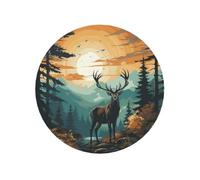 Fridge Magnets Waterproof Heavy Duty Small Magnets for Fridge Elk Artwork Refrigerator Magnets Mini Round Cute Decorative Magnets for Crafts Home Kitchen Office Whiteboard Decor