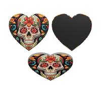 Fridge Magnets Waterproof Small Strong Magnets for Fridge Colorful Sugar Skull Refrigerator Magnets Kitchen Accessories Cute Decorative Magnets for Whiteboard Locker Office Home Decor