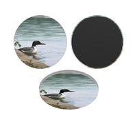 Fridge Magnets Waterproof Small Strong Magnets for Fridge Loon Nature Birds Refrigerator Magnets Kitchen Accessories Cute Decorative Magnets for Whiteboard Locker Office Home Decor