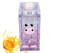 Fridge Milk Storage Container - 400ml Leakproof Clear Water Box Milk Carton Shaped Drink Container - Refrigerator Juice Storage for Apartment Kitchen Hotel Farmhouse