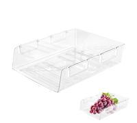 Fridge Organiser Drawer Stackable Storage Fridge Drawer BPA-Free Storage Box Kitchen Organiser Transparent Boxes for Pantry Freezer Cabinet Office (A)