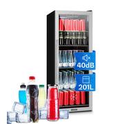 Beersafe 6XL refrigerator 201 litres 5 shelves panorama glass door stainless steel